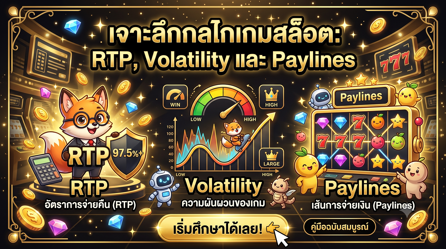 กลไก-เกมสล็อต-rtp-volatility-paylines